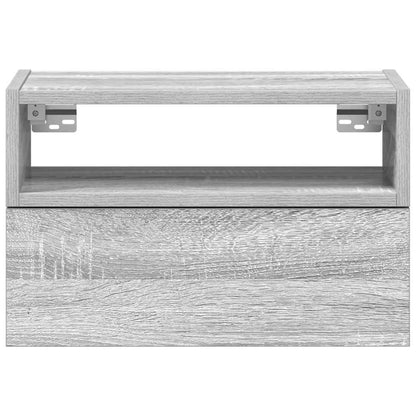 vidaXL Chevet mural gris Sonoma 45x26x28,5 cm