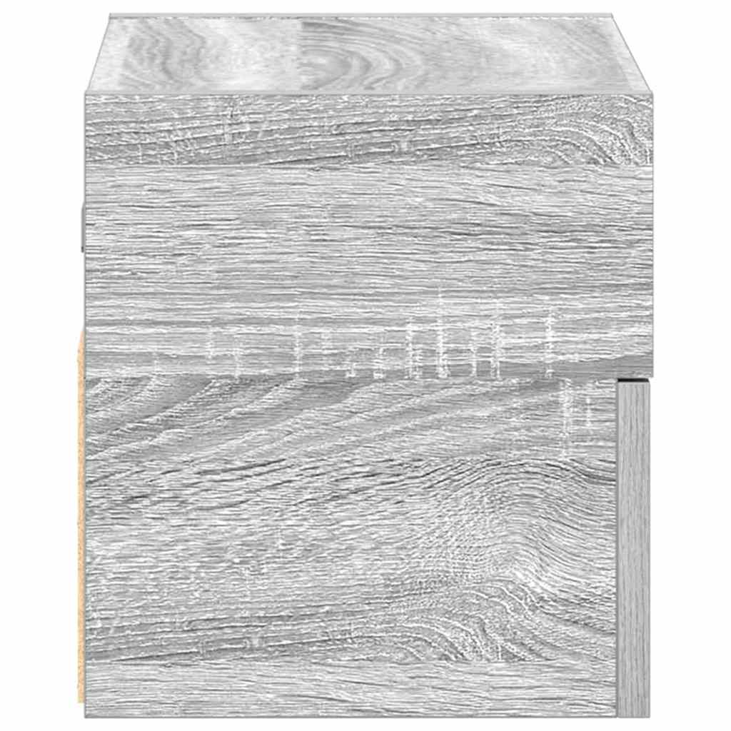 vidaXL Chevet mural gris Sonoma 45x26x28,5 cm