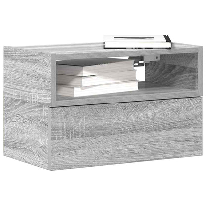 vidaXL Chevet mural gris Sonoma 45x26x28,5 cm