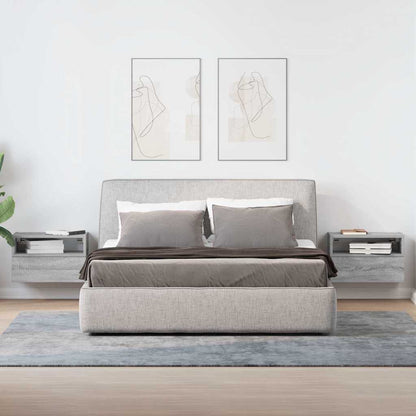 vidaXL Tables de chevet murales 2 pcs Gris Sonoma 45x26x28,5 cm