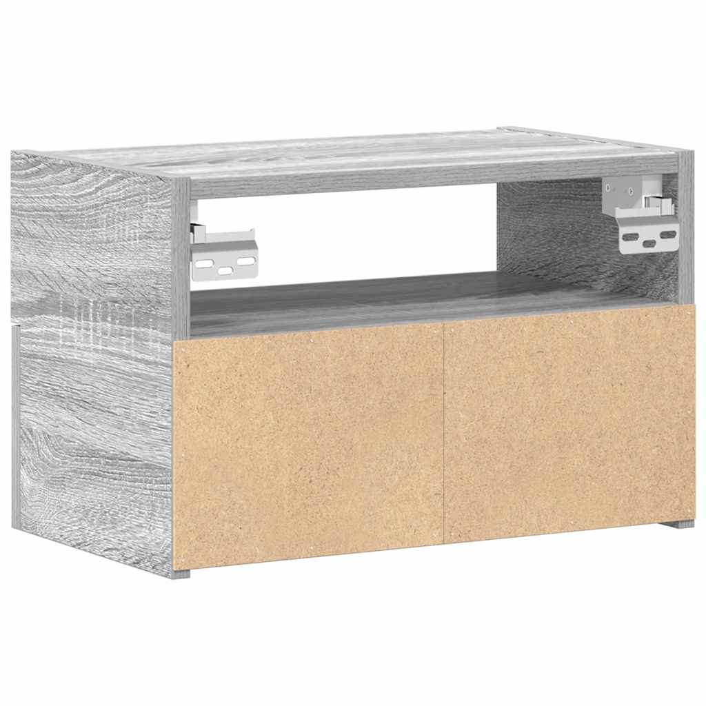 vidaXL Tables de chevet murales 2 pcs Gris Sonoma 45x26x28,5 cm