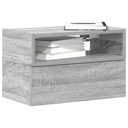 vidaXL Tables de chevet murales 2 pcs Gris Sonoma 45x26x28,5 cm