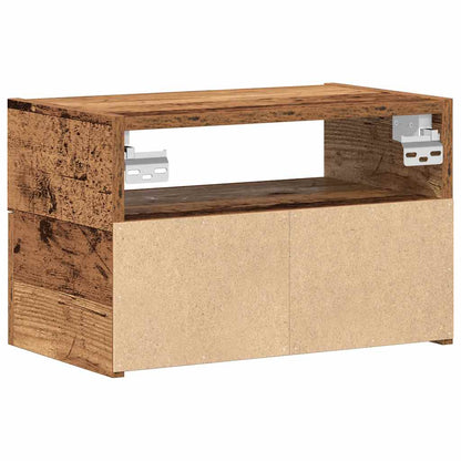 vidaXL Table de chevet murale aspect bois de récupération 45x26x28,5 cm
