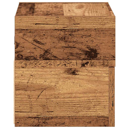 vidaXL Tables de chevet murales 2 pcs aspect bois de récupération 45x26x28,5 cm
