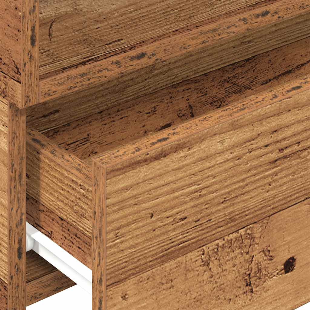 vidaXL Tables de chevet murales 2 pcs aspect bois de récupération 45x26x28,5 cm