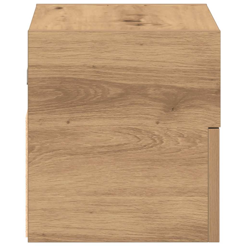 vidaXL Table de chevet murale chêne artisanal 45x26x28,5 cm