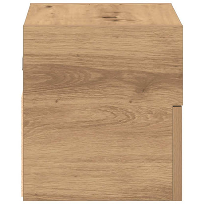 vidaXL Table de chevet murale chêne artisanal 45x26x28,5 cm