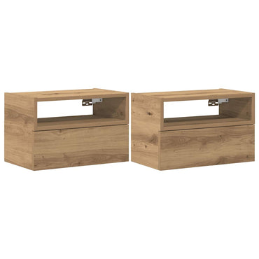 vidaXL Tables de chevet murales 2 pcs Chêne artisan 45x26x28,5 cm