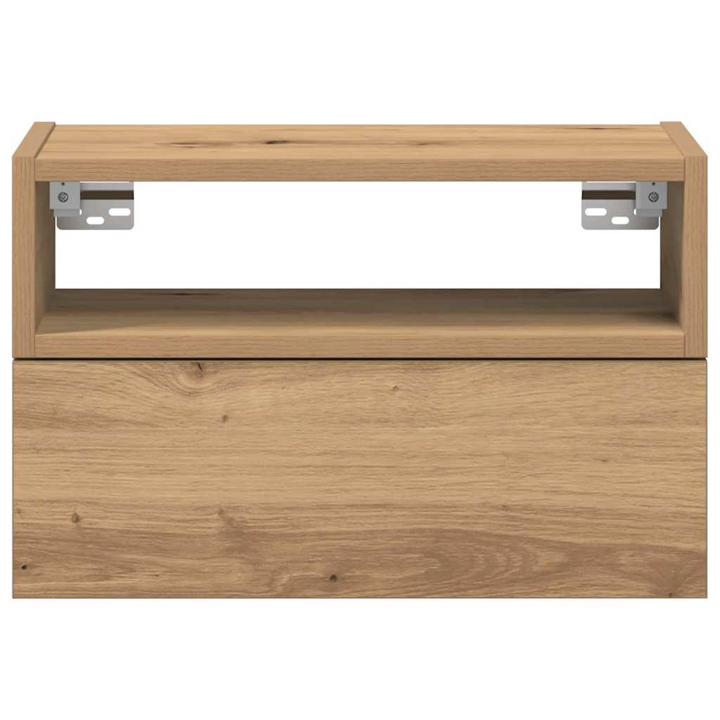 vidaXL Tables de chevet murales 2 pcs Chêne artisan 45x26x28,5 cm
