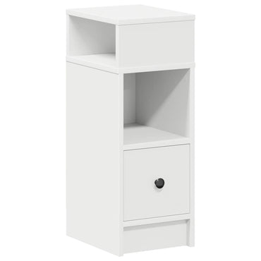 vidaXL Nachttisch mit Schublade Weiß 25x31x66 cm