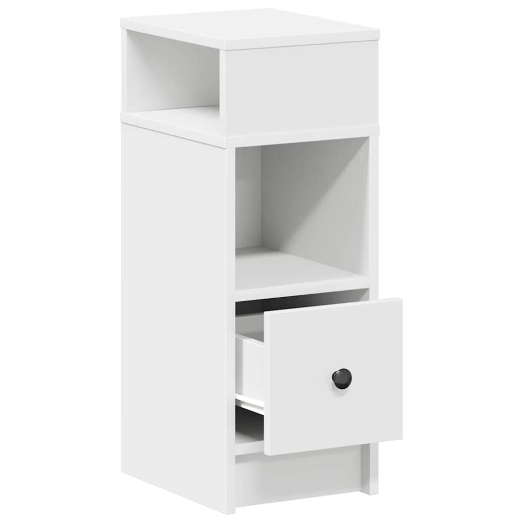 vidaXL Nachttisch mit Schublade Weiß 25x31x66 cm