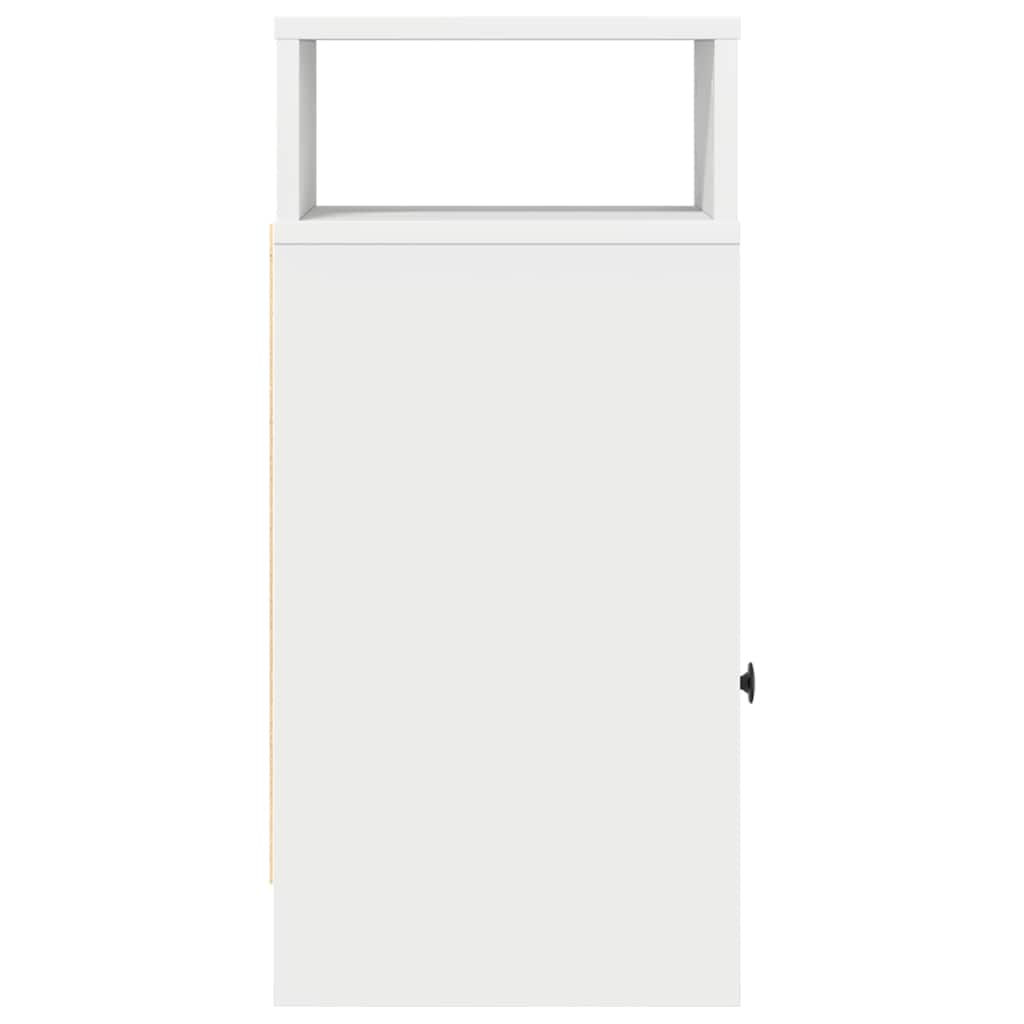 vidaXL Nachttisch mit Schublade Weiß 25x31x66 cm