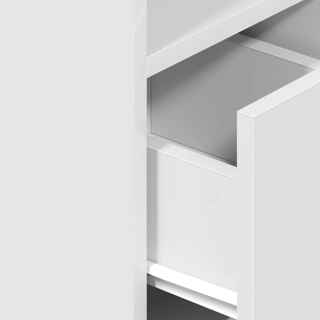 vidaXL Nachttisch mit Schublade Weiß 25x31x66 cm
