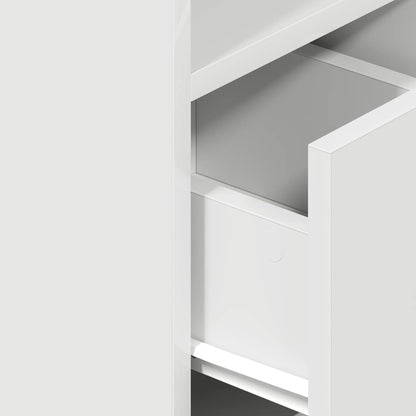 vidaXL Nachttisch mit Schublade Weiß 25x31x66 cm