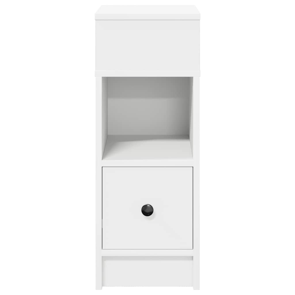 vidaXL Tables de chevet 2 pcs avec tiroir Blanc 25x31x66 cm