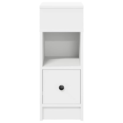 vidaXL Tables de chevet 2 pcs avec tiroir Blanc 25x31x66 cm