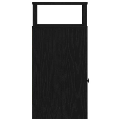 vidaXL Nachttisch mit Schublade Schwarz 25x31x66 cm