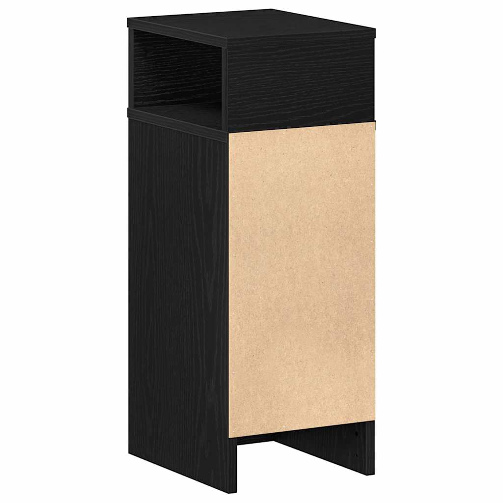 vidaXL Tables de chevet 2 pcs avec tiroir Noir 25x31x66 cm