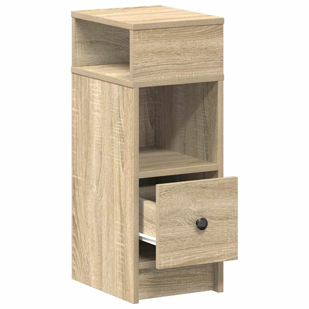 vidaXL Table de chevet avec tiroir chêne Sonoma 25x31x66 cm