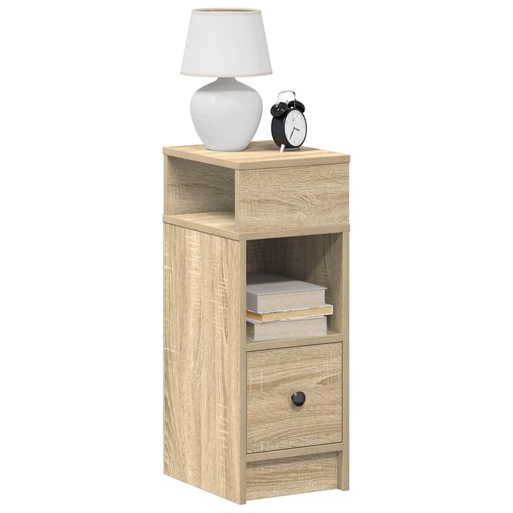 vidaXL Table de chevet avec tiroir chêne Sonoma 25x31x66 cm
