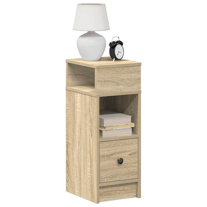 vidaXL Table de chevet avec tiroir chêne Sonoma 25x31x66 cm