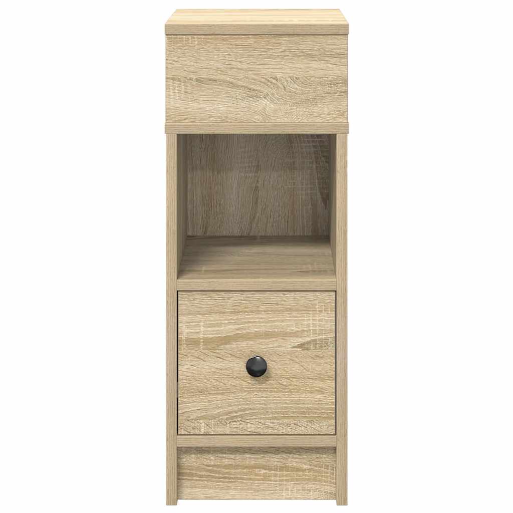 vidaXL Tables de chevet 2 pcs avec tiroir Chêne Sonoma 25x31x66 cm