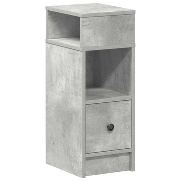 vidaXL Nachttisch mit Schublade Betongrau 25x31x66 cm