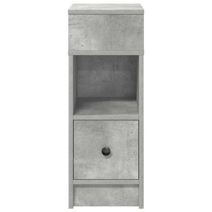 vidaXL Nachttisch mit Schublade Betongrau 25x31x66 cm