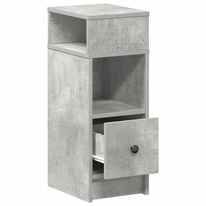 vidaXL Nachttisch mit Schublade Betongrau 25x31x66 cm
