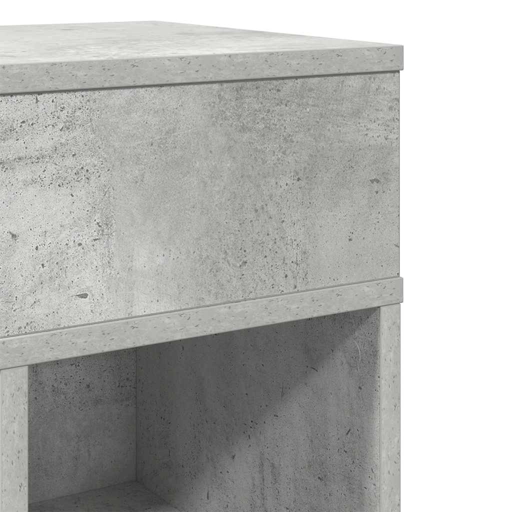 vidaXL Nachttisch mit Schublade Betongrau 25x31x66 cm