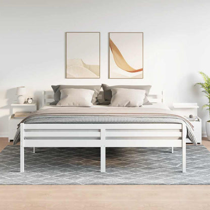 vidaXL Nachttische 2 Stk. mit 2 Schubladen Weiß 40x36,5x62 cm
