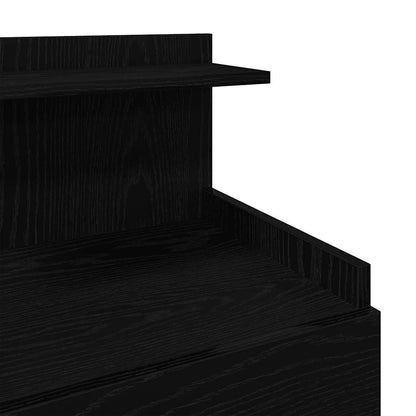 vidaXL Nachttisch mit 2 Schubladen Schwarz 40x36,5x62 cm