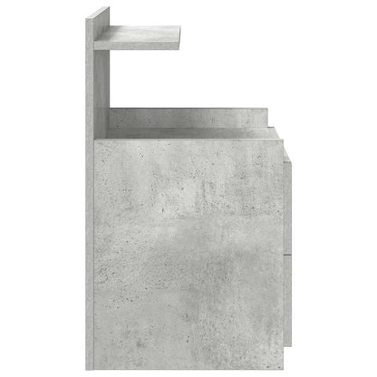 vidaXL Nachttisch mit 2 Schubladen Betongrau 40x36,5x62 cm