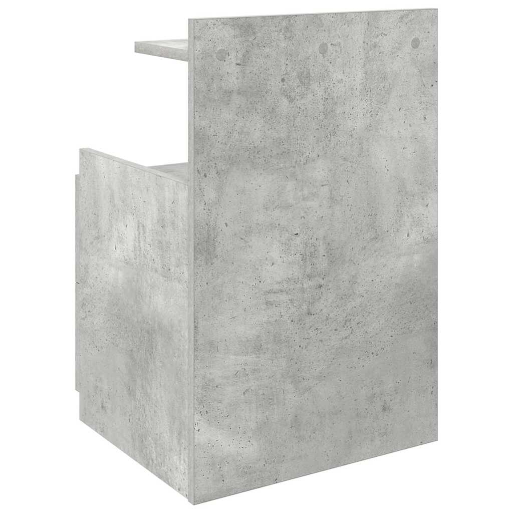vidaXL Nachttisch mit 2 Schubladen Betongrau 40x36,5x62 cm
