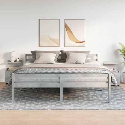 vidaXL Nachttische 2 Stk. mit 2 Schubladen Betongrau 40x36,5x62 cm