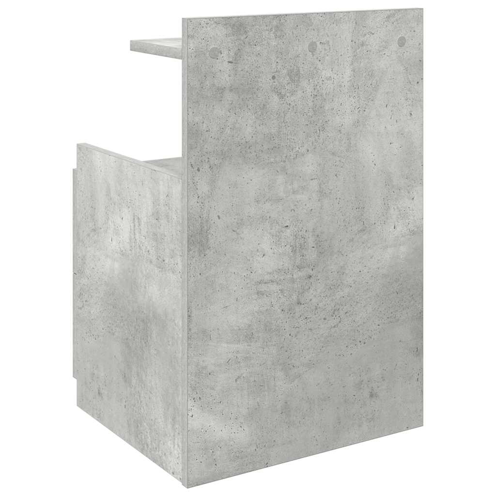 vidaXL Nachttische 2 Stk. mit 2 Schubladen Betongrau 40x36,5x62 cm