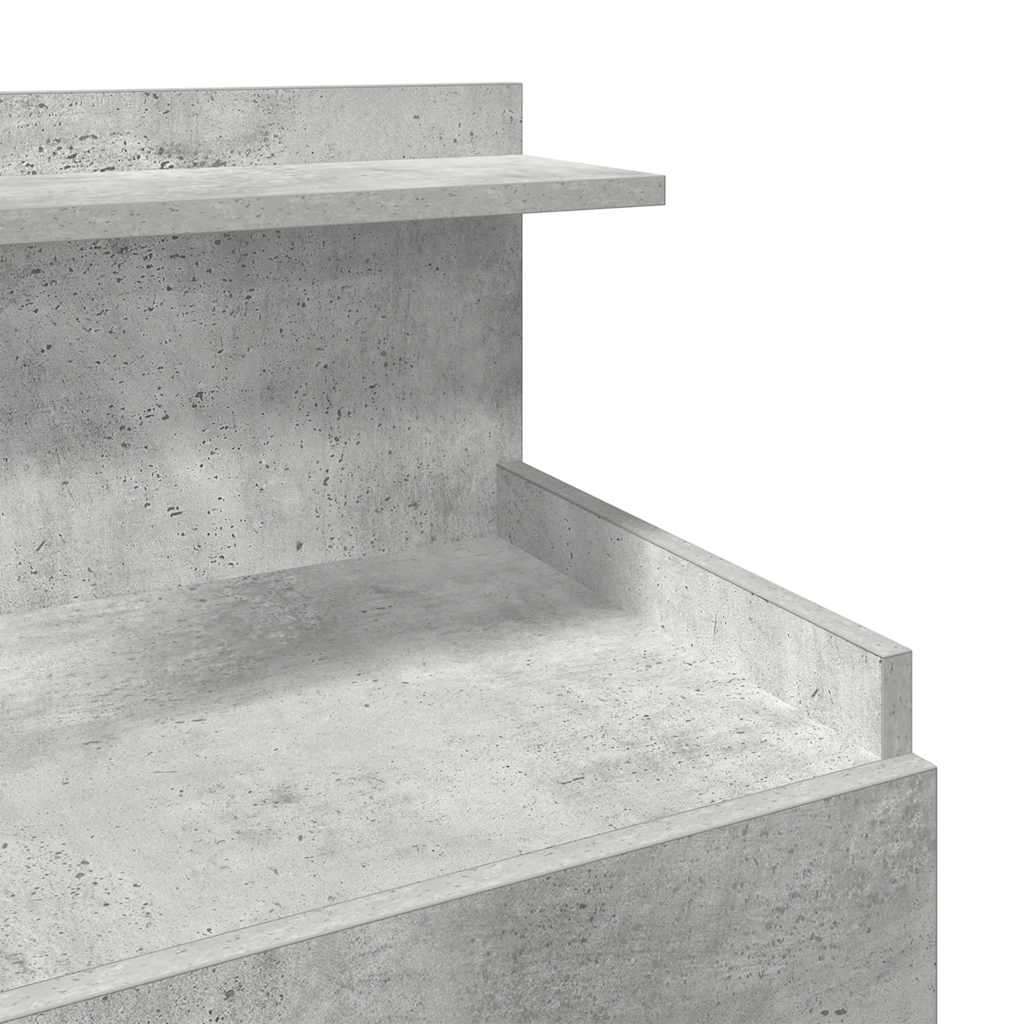 vidaXL Nachttische 2 Stk. mit 2 Schubladen Betongrau 40x36,5x62 cm
