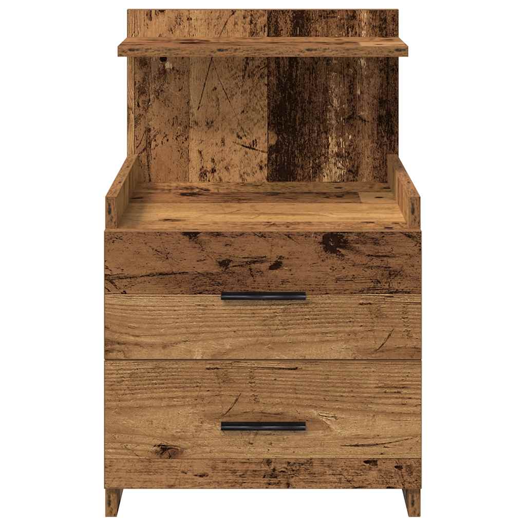 vidaXL Nachttische 2 Stk. mit 2 Schubladen Altholz-Optik 40x36,5x62 cm