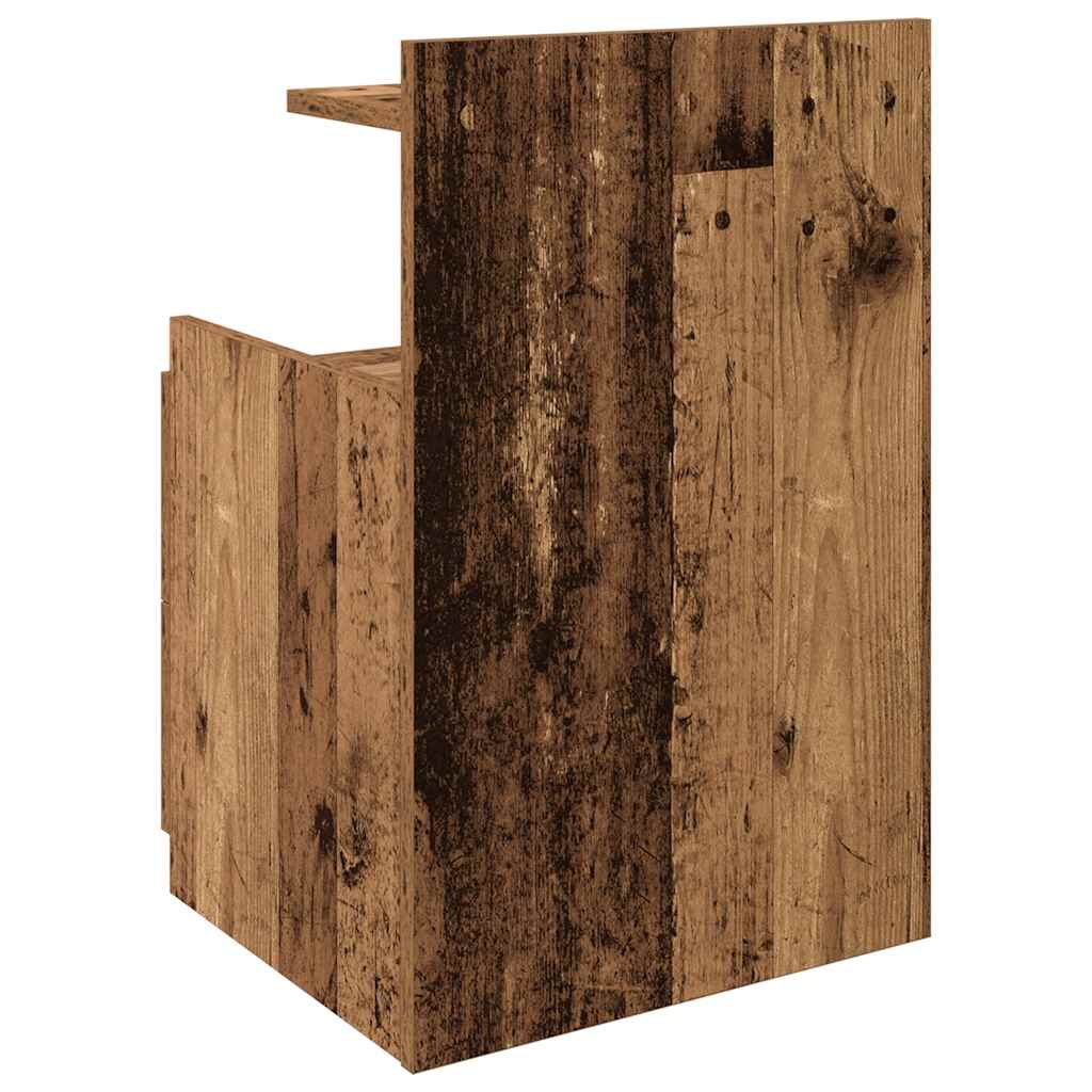 vidaXL Nachttische 2 Stk. mit 2 Schubladen Altholz-Optik 40x36,5x62 cm