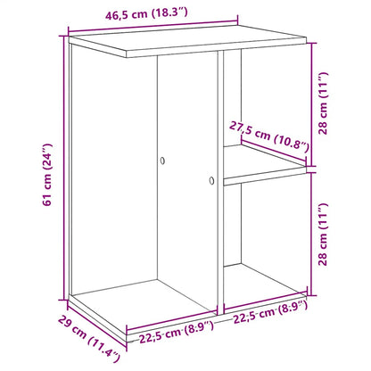 vidaXL Nachttisch Weiß 46,5x29x61 cm Holzwerkstoff