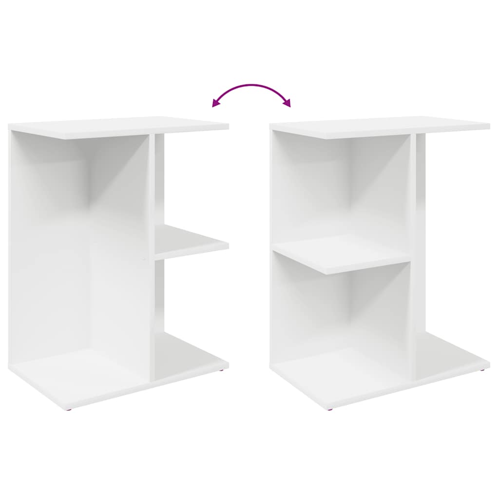 vidaXL Nachttische 2 Stk. Weiß 46,5x29x61 cm Holzwerkstoff