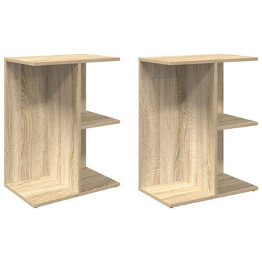 vidaXL Nachttische 2 Stk. Sonoma-Eiche 46,5x29x61 cm Holzwerkstoff