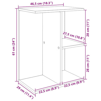 vidaXL Nachttische 2 Stk. Räuchereiche 46,5x29x61 cm Holzwerkstoff