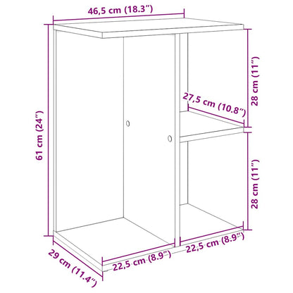 vidaXL Nachttisch Braun Eichen-Optik 46,5x29x61 cm Holzwerkstoff
