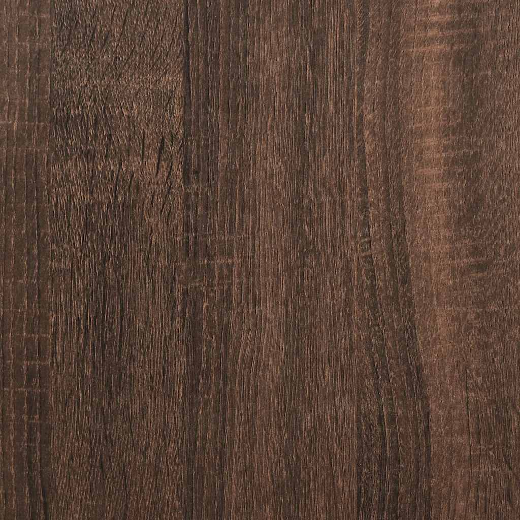 vidaXL Nachttische 2 Stk. Braun Eichen-Optik 46,5x29x61 Holzwerkstoff