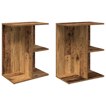 vidaXL Nachttische 2 Stk. Altholz-Optik 46,5x29x61 cm Holzwerkstoff
