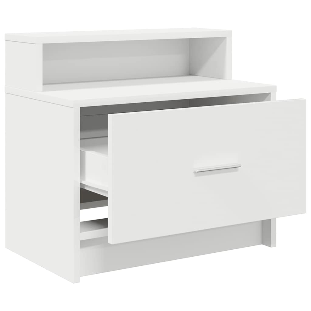 vidaXL Nachttisch mit Schublade Weiß 51x31x47 cm