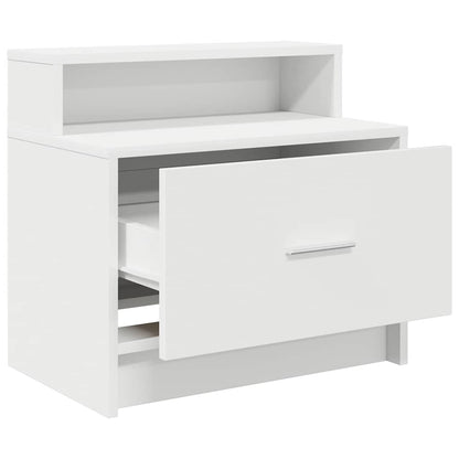vidaXL Nachttische mit Schublade 2 Stk. Weiß 51x31x47 cm