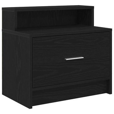 vidaXL Nachttisch mit Schublade Schwarz Eichen-Optik 51x31x47 cm