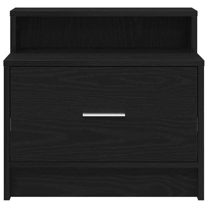vidaXL Nachttisch mit Schublade Schwarz Eichen-Optik 51x31x47 cm